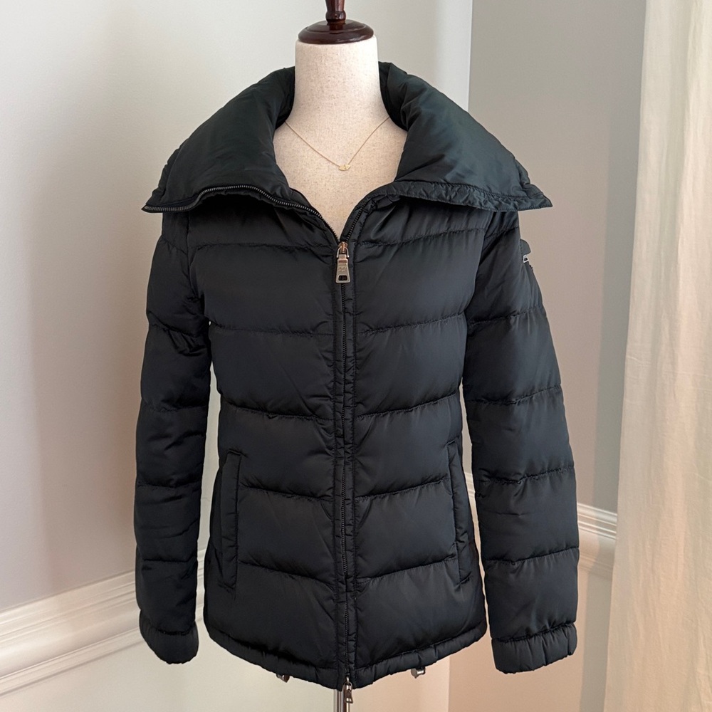 Prada Down Puffer Coat Jacket w/ Logo Triangle